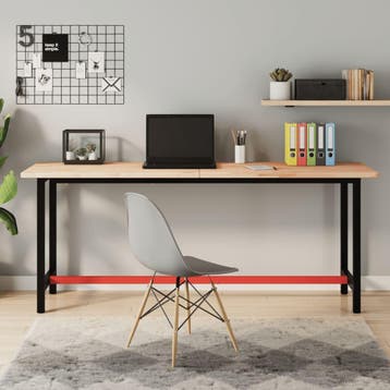 vidaXL Werkbank 180x55x81,5 cm massief beukenhout en metaal, Verzenden