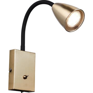 LED Wandspot Mat Goud met GU10 Fitting, Beam Angle Verstelba, Verzenden, Nieuw