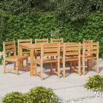vidaXL Tuinstoelen 8 st massief teakhout, Verzenden, Nieuw