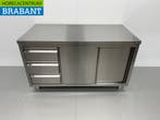 RVS Werkkast Kast Werktafel Premium-line 2 schuifdeuren en 3, Ophalen of Verzenden