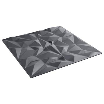 vidaXL Wandpanelen 24 pcs Amethist Grijs 50 x 50 cm XPS, Doe-het-zelf en Bouw, Platen en Panelen, Verzenden, Nieuw