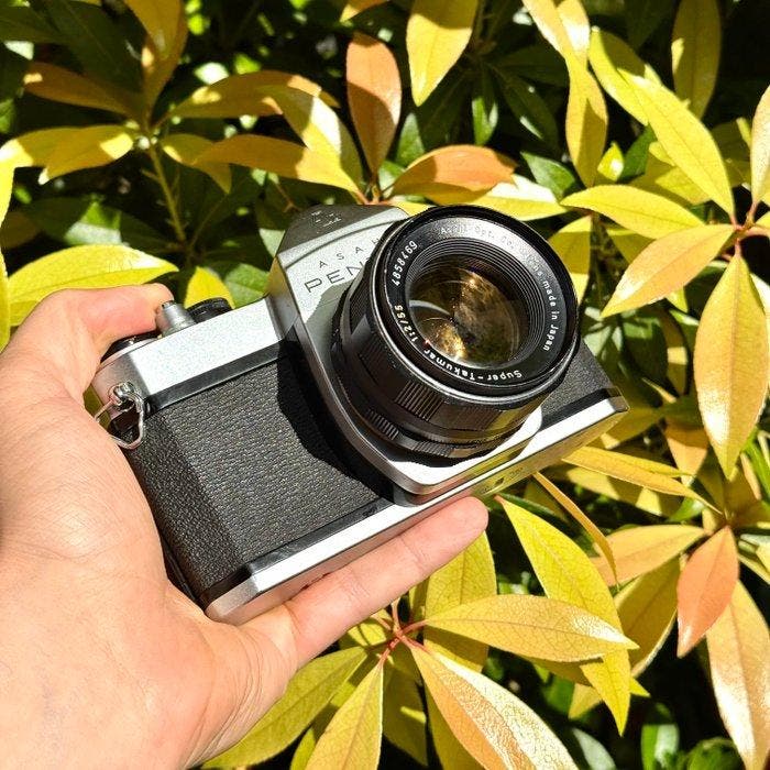 Pentax Spotmatic SP500 + Super-Takumar 55mm f/2 – Gewilde, Audio, Tv en Foto, Fotocamera's Analoog