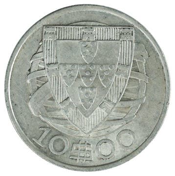 Portugal. 10 escudos 1937 - Escassa (Zonder minimumprijs)