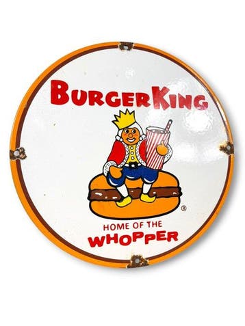 Burger King - Plaque émaillée - Émail