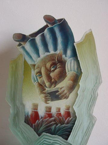 Sculpture, Kazumi Ikemoto - 52 cm - Verre - 1997