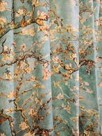 Tissu Van Gogh « Mandorlo in fiore » vert eau Édition