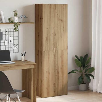 vidaXL Hoge kast 60x32x190 cm bewerkt hout artisanaal, Verzenden