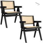 tectake Eetkamerstoel Lizzy met Weens vlechtwerk in boho-sti, Huis en Inrichting, Verzenden, Nieuw