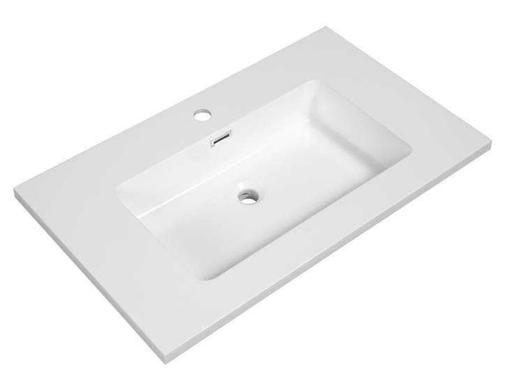 Badplaats Wastafel Angela 80 x 48 cm - Wit - Wasbak, Maison & Meubles, Salle de bain | Meubles de Salle de bain, Envoi