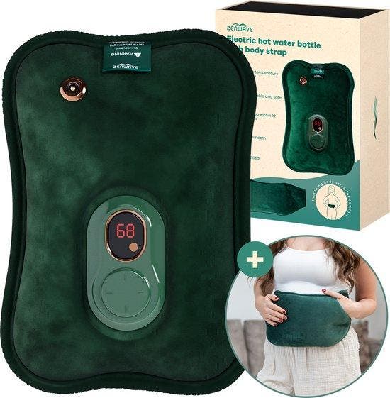 2dekans | Zenwave Elektrische Kruik met Hoes - Digitaal, Caravanes & Camping, Accessoires de camping, Enlèvement ou Envoi