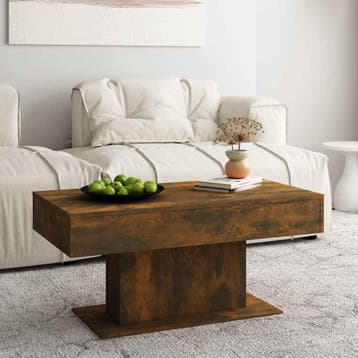 vidaXL Salontafel 96x50x45 cm bewerkt hout gerookt, Verzenden, Nieuw