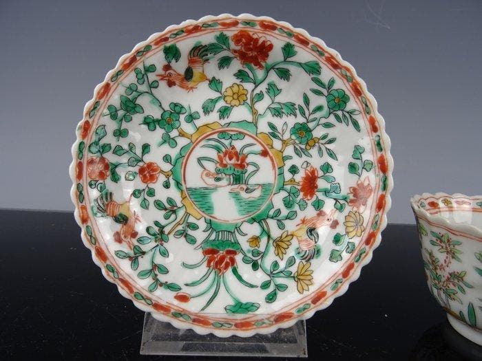 Tasse et soucoupe - Porcelaine - Kangxi 1662-1722, Antiquités & Art, Antiquités | Autres Antiquités