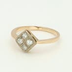 Bague - 14 carats Or jaune, Or blanc Diamant (Naturelle), Bijoux, Sacs & Beauté