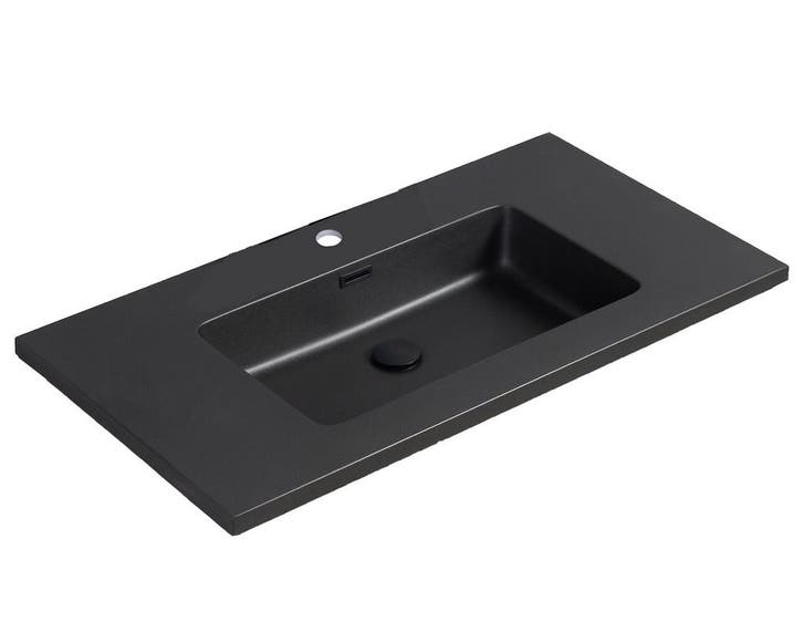 Badplaats Wastafel Angela 90 x 48 cm - Zwart - Wasbak, Maison & Meubles, Salle de bain | Meubles de Salle de bain, Envoi