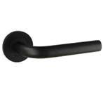 Deurklink Leona op rond rozet PVD zwart