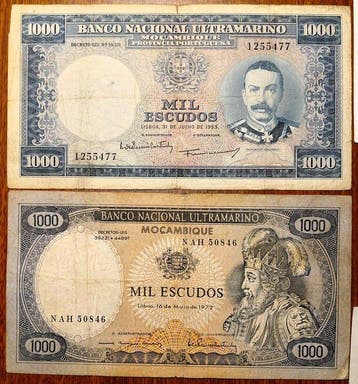 Mozambique. - 5 banknotes - 1953/1972 - Pick 105, 111, 112,