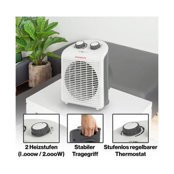 Clatronic heater kachelventilator HL 3761, 2 standen 1000..., Huis en Inrichting, Ophalen of Verzenden, Nieuw