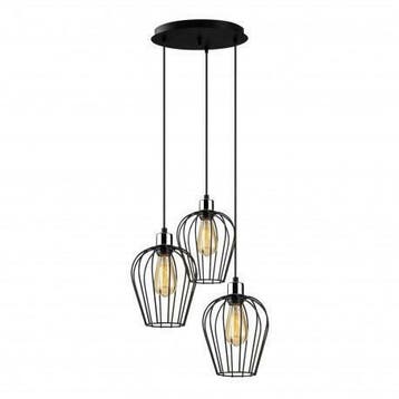 Metalen hanglamp industrieel - 3x E27 fitting | Bonaire, Verzenden