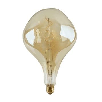LED Globe Organic lamp XXL 6W E27 Gold Dimbaar Warm wit, Verzenden