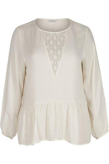 Blouse Zizzi ruche rand zoom maat l, Verzenden
