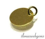 Vermeil labeltje ca. 10mm, Hobby en Vrije tijd, Kralen en Sieraden maken, Verzenden, Nieuw, Bedel