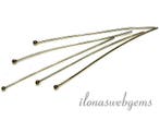 Vermeil nietstift met bolletje Ca. 60x0.6mm, Hobby en Vrije tijd, Kralen en Sieraden maken, Verzenden, Nieuw, Overige typen