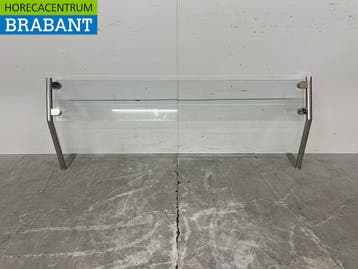 Écran anti-postillons en verre et acier inoxydable 157 x 20, Verzenden