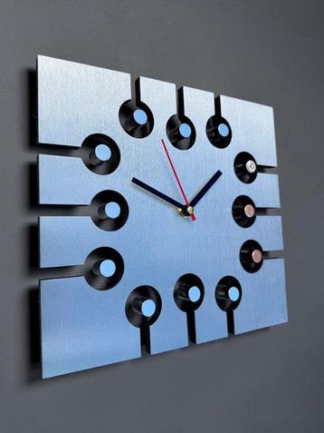 Wandklok - Juwelier Hörl Prototype - Mid-century modern Glas