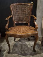 Caned Back &amp; Seat - Fauteuil - Walnoot