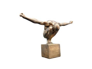 Statue, The Olympian Man - 32cm - 0 cm - Résine
