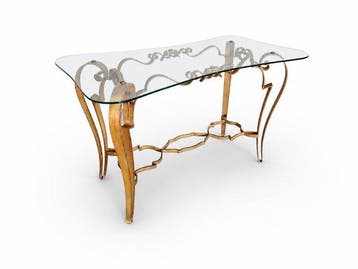 Pier Luigi Colli - Table - Fer forgé, Verre