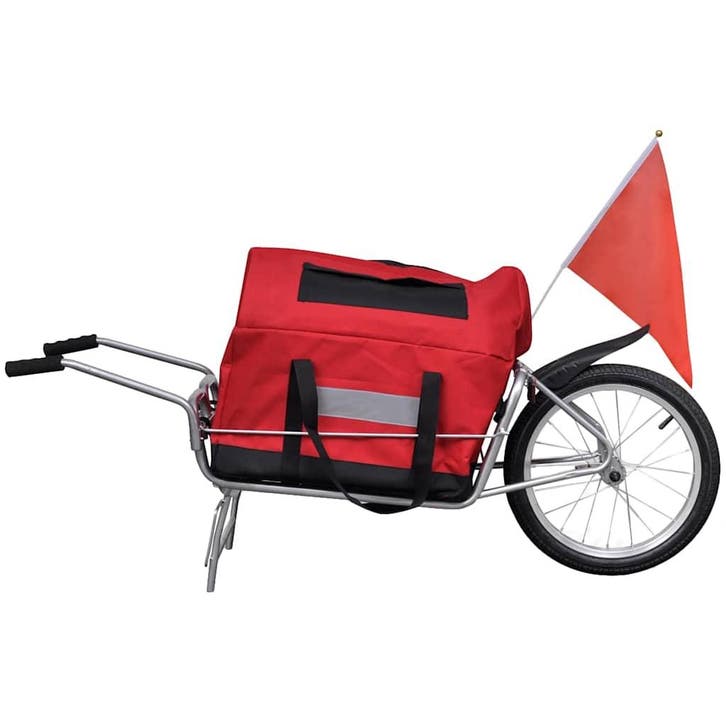 vidaXL Fietstransporttrailer met 1 wiel en opbergtas, Fietsen en Brommers, Fietsaccessoires | Aanhangwagens en Karren, Nieuw, Verzenden