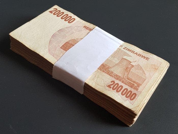 Zimbabwe. - 100 x 200 000 Dollars - 2008 - Pick 49 (Zonder, Postzegels en Munten, Bankbiljetten | Europa | Niet-Eurobiljetten