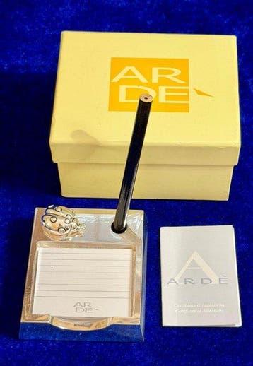ARDE - Beeldje - Note and Pencil Holder SET - .925 Laminato