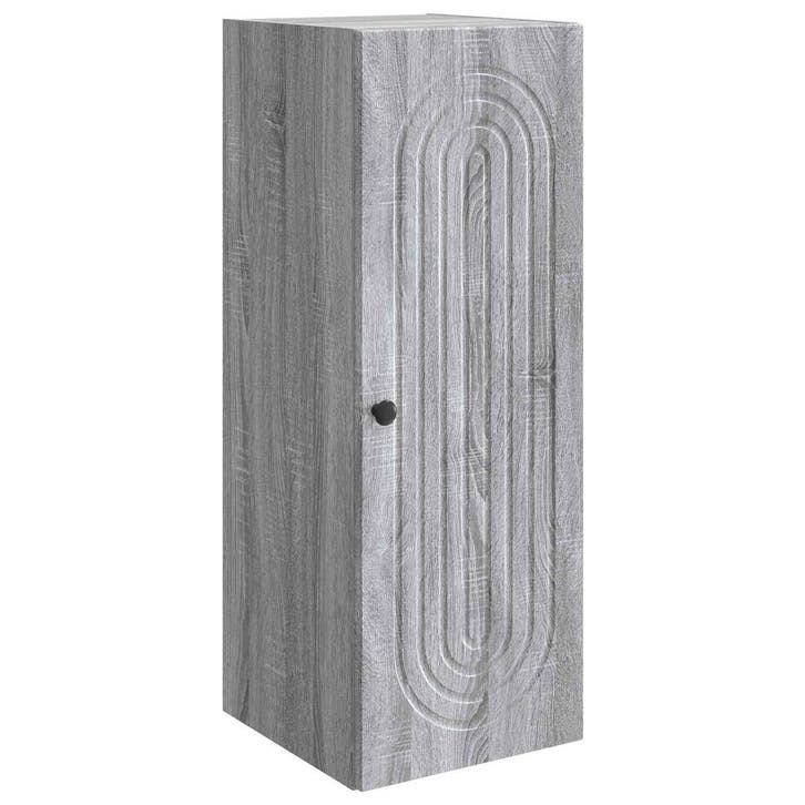 vidaXL Wandkast Grijs Sonoma 33 x 34,5 x 90 cm Bewerkt hout, Huis en Inrichting, Kasten | Overige, Nieuw, Verzenden