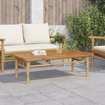 vidaXL Salontafel 110x55x35 cm bamboe, Verzenden, Nieuw