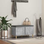 vidaXL Hallenbank Beton Grijs 80 x 38 x 46 cm Geengineerd, Verzenden, Nieuw