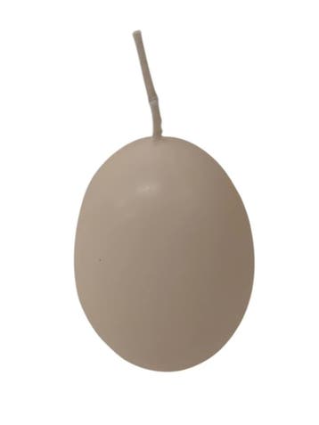 Eikaars Eierkaarsen Wit 65x45 mm per stuk