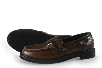 Stefano Lauran Loafers in maat 38½ Bruin, Kleding | Dames, Schoenen, Bruin, Verzenden, Overige typen, Zo goed als nieuw