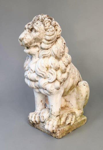 Beeld, Leone da giardino - 60 cm - Steen, Composiet, cement