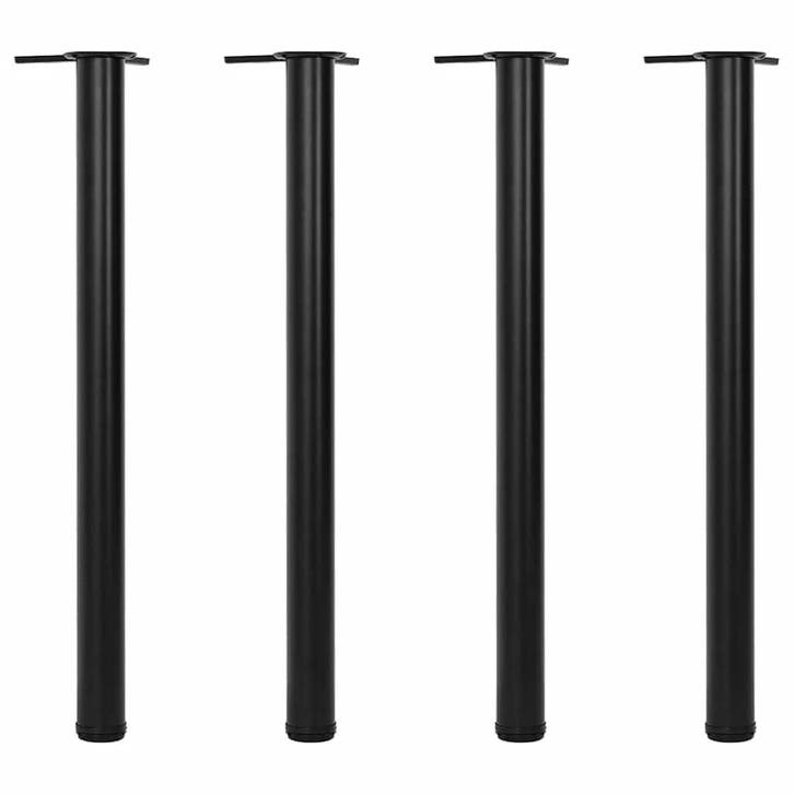 vidaXL Tafelpoten in hoogte verstelbaar zwart 870 mm 4 st, Maison & Meubles, Pièces pour table, Envoi