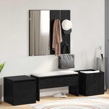 vidaXL Halmeubelset 6 st 80 x 31 x 40 cm Bewerkt hout, Verzenden