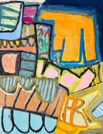 NOVA! - The desert garden _ abstract landscape painting