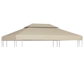 vidaXL Vervangend tentdoek prieel 310 g/m² 3x4 m beige, Tuin en Terras, Verzenden, Nieuw