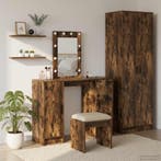 vidaXL Kaptafel met opslag Bruin 102 x 33 x 135 cm Bewerkt, Verzenden, Nieuw