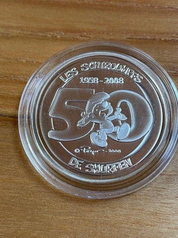 België. 5 Euro 2008 De Smurfen Proof (Zonder minimumprijs)