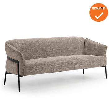 Luxe Designbank - Beige - 2-zits + armleuningen, Vergader- of Presentatieruimte, Ophalen of Verzenden, Nieuw zonder verpakking