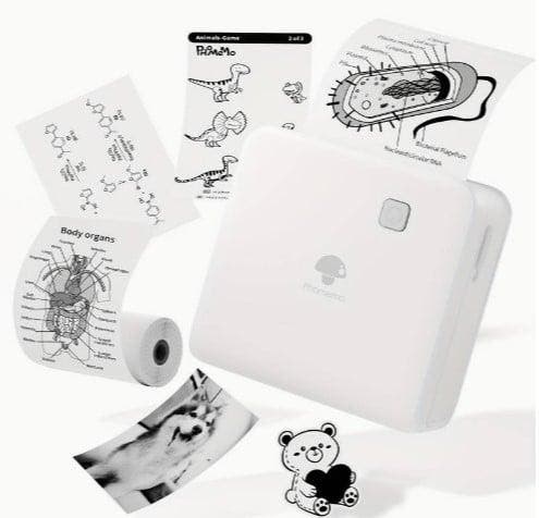 Mini fotoprinter zwartwit labelprinter labelmaker wit, Hobby en Vrije tijd, Knutselen, Nieuw