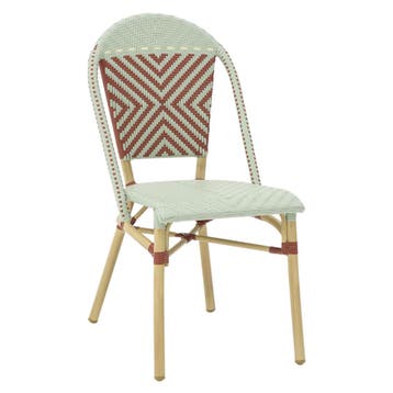 Stoel | MONICA | Aluminium Rotan/Aluminium | Red | Naturel, Verzenden