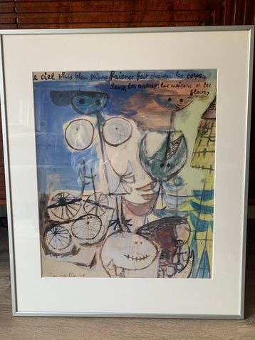 Corneille (1922-2010) - Le ciel plus bleu quune 1949, Antiek en Kunst
